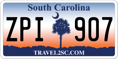 SC license plate ZPI907