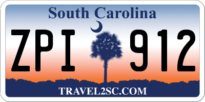 SC license plate ZPI912