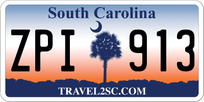 SC license plate ZPI913