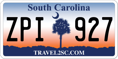 SC license plate ZPI927