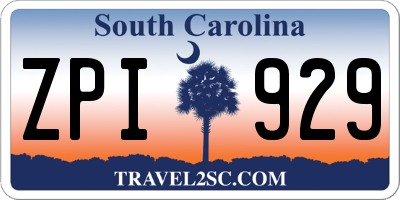SC license plate ZPI929