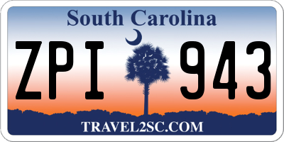 SC license plate ZPI943