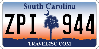 SC license plate ZPI944