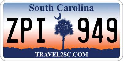 SC license plate ZPI949