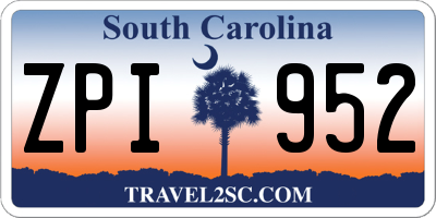SC license plate ZPI952