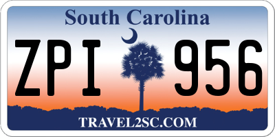 SC license plate ZPI956