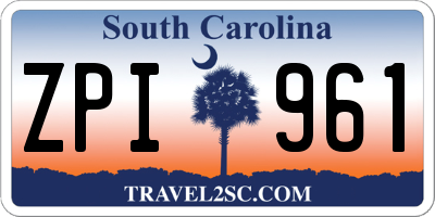 SC license plate ZPI961
