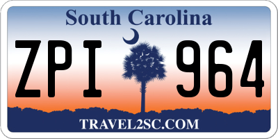 SC license plate ZPI964