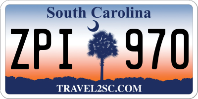 SC license plate ZPI970