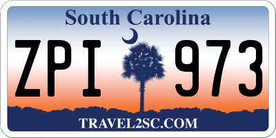 SC license plate ZPI973
