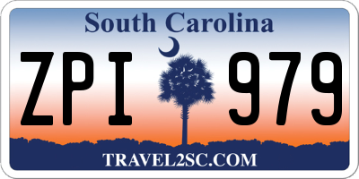 SC license plate ZPI979
