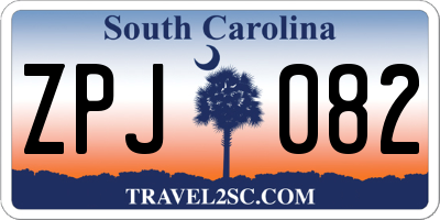 SC license plate ZPJ082
