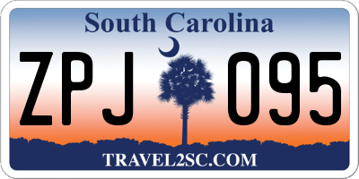 SC license plate ZPJ095