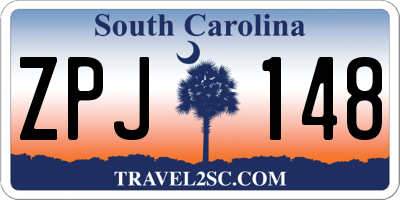 SC license plate ZPJ148