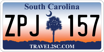 SC license plate ZPJ157
