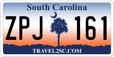 SC license plate ZPJ161