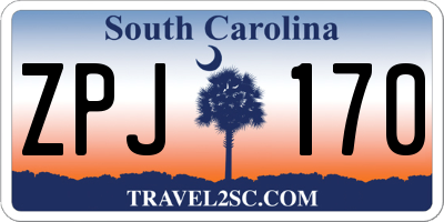 SC license plate ZPJ170