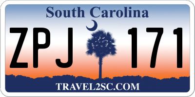 SC license plate ZPJ171
