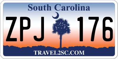 SC license plate ZPJ176