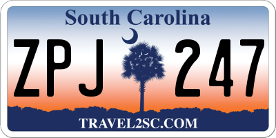 SC license plate ZPJ247