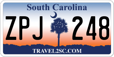 SC license plate ZPJ248
