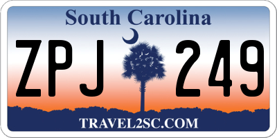 SC license plate ZPJ249