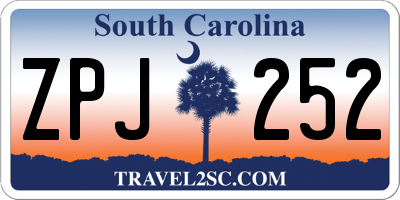 SC license plate ZPJ252