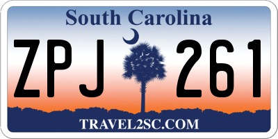 SC license plate ZPJ261