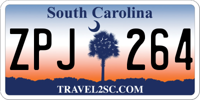 SC license plate ZPJ264