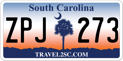 SC license plate ZPJ273