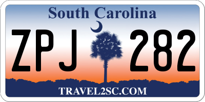 SC license plate ZPJ282