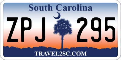 SC license plate ZPJ295
