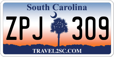 SC license plate ZPJ309