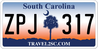 SC license plate ZPJ317