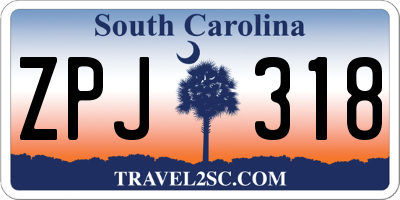SC license plate ZPJ318