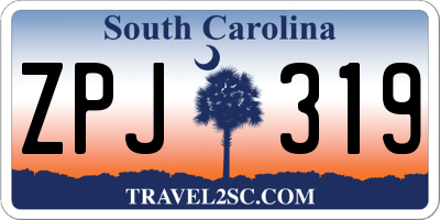 SC license plate ZPJ319