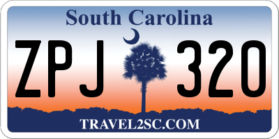 SC license plate ZPJ320