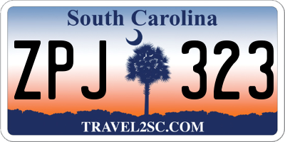 SC license plate ZPJ323