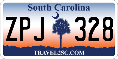 SC license plate ZPJ328