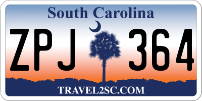 SC license plate ZPJ364