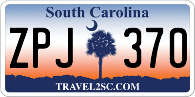 SC license plate ZPJ370