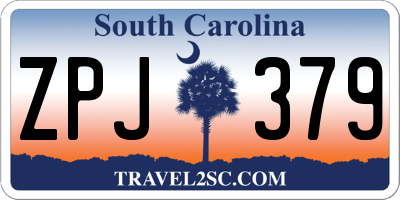 SC license plate ZPJ379