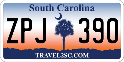 SC license plate ZPJ390