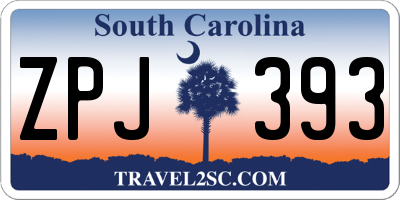 SC license plate ZPJ393