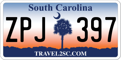 SC license plate ZPJ397