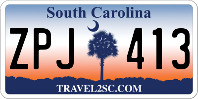 SC license plate ZPJ413