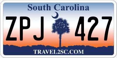 SC license plate ZPJ427