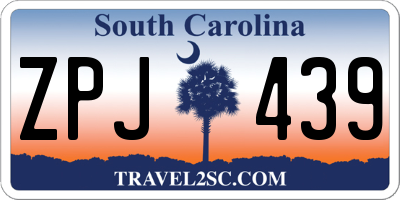 SC license plate ZPJ439