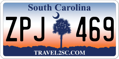 SC license plate ZPJ469