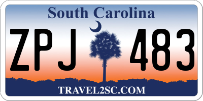 SC license plate ZPJ483